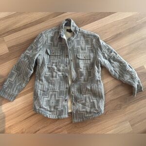 Gray Medium Pendelton Button-Up Jacket